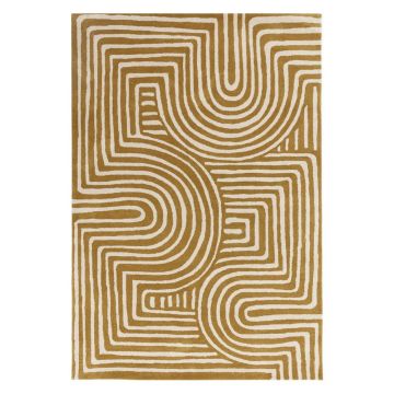 Covor galben ocru din lână 160x230 cm Reef – Asiatic Carpets