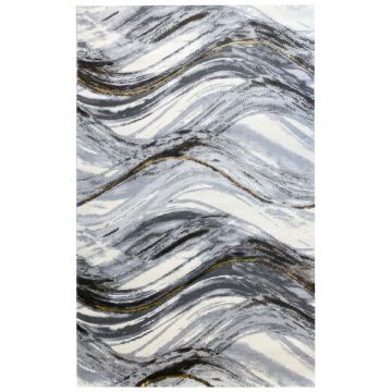 100x200 cm Covor Moss, Design Modern, Gri/Galben Mustar, Densitate 2500 gr/m2, EFHE7961013