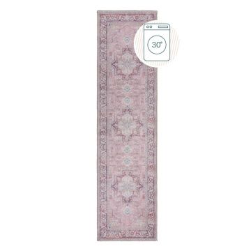 Covor tip traversă roșu deschis lavabil din amestec de fibre reciclate 60x230 cm Windsor – Flair Rugs