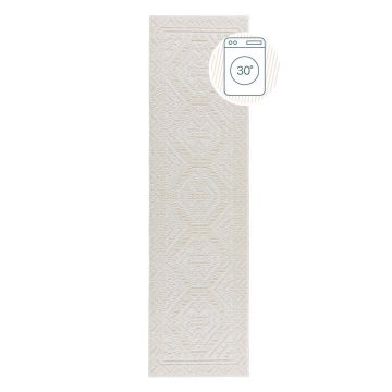 Covor tip traversă crem lavabil din janilie 60x240 cm Jaipur – Flair Rugs