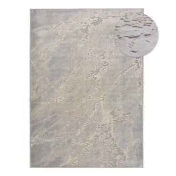 Covor din viscoză Universal Margot Marble, 140 x 200 cm, gri-bej