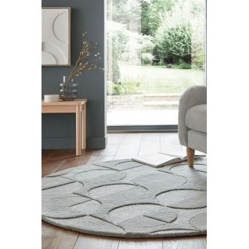 Covor Gigi Gri 160X160 cm, rotund, Flair Rugs