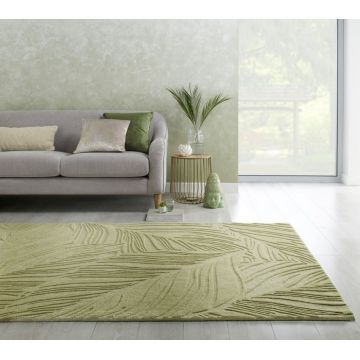 Covor Lino Leaf Verde Sage 200X290 cm, Flair Rugs