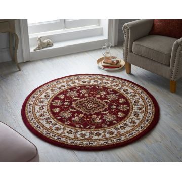 Covor Sherborne Roșu 133X133 cm, rotund, Flair Rugs