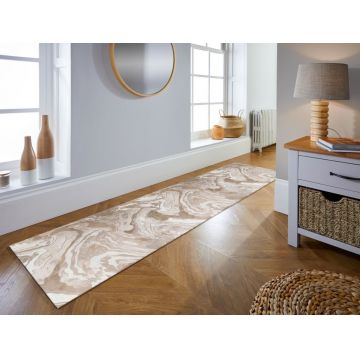 Covor traversă Marbled Natural 80X300 cm, Flair Rugs