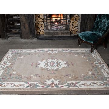 Covor Aubusson Fawn, Flair Rugs, 120x180 cm, lana, maro deschis