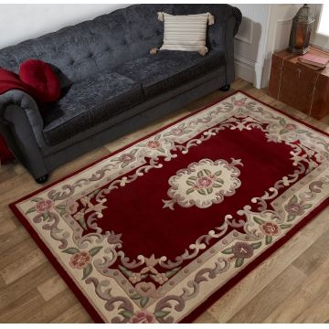 Covor Aubusson Red, Flair Rugs, 150x240 cm, lana, rosu