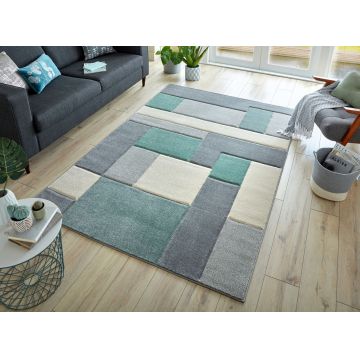 Covor Cosmos Mint/Grey/Cream, Flair Rugs, 120x170 cm, polipropilena, multicolor