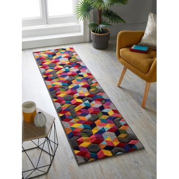 Covor Dynamic Multi, Flair Rugs, 66x230 cm, polipropilena, multicolor