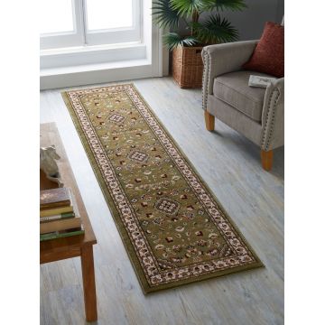 Covor Sherborne Green, Flair Rugs, 60x230 cm, polipropilena, verde