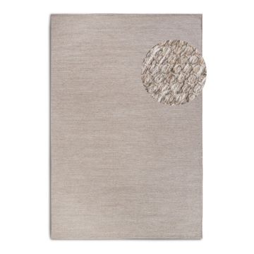 Covor bej țesut manual din amestesc de lână 120x170 cm Pradesh Linen White – Elle Decoration