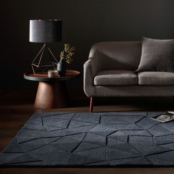 Covor Shard Charcoal, Flair Rugs, 160x230 cm, lana, carbune