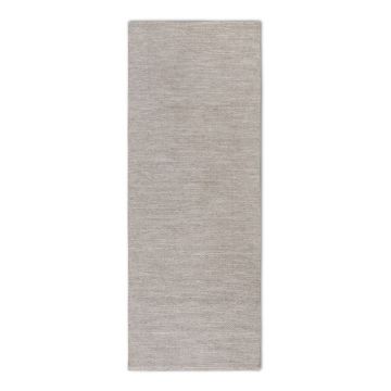 Covor tip traversă bej țesut manual din amestesc de lână 80x200 cm Pradesh Linen White – Elle Decoration