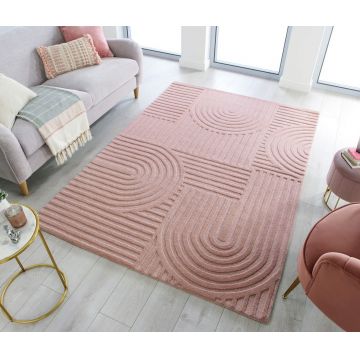 Covor Zen Garden Blush, Flair Rugs, 160x230 cm, lana, roz pudra