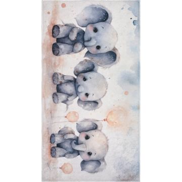 Covor pentru copii gri deschis 160x230 cm Baby Elephants – Vitaus