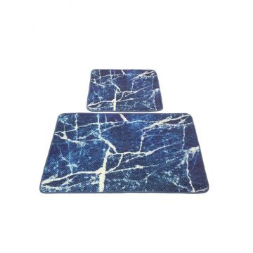 Set 2 Covorase de Baie Denim Rectangle