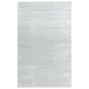 100x200 cm Covor Premium Gri, Living/Hol/Dormitor, Design Modern, 60% Polipropilenă și 40% Polyester, Model Solara