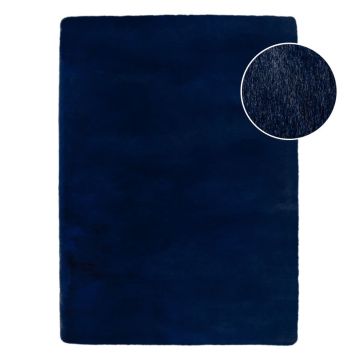 Blană albastru-închis sintetică 120x170 cm Ivy Luxury Fur – Flair Rugs