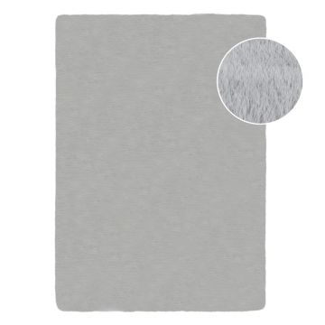 Blană gri deschis sintetică 120x170 cm Ivy Luxury Fur – Flair Rugs