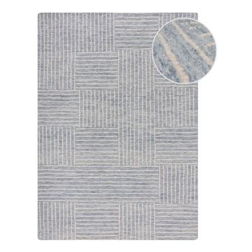 Covor albastru deschis țesut manual din lână 200x290 cm Memphis Wool – Flair Rugs