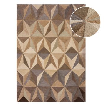 Covor bej din lână 120x170 cm Reverie – Flair Rugs