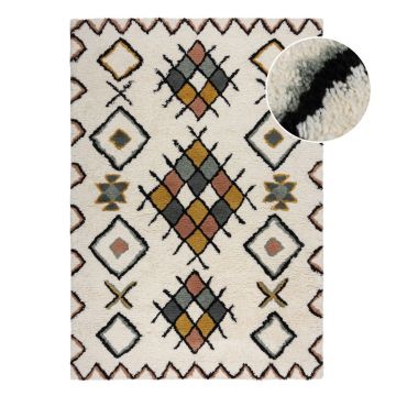 Covor crem țesut manual din lână 200x290 cm Moroccan Midar – Flair Rugs