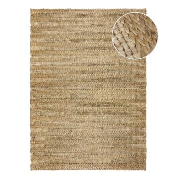 Covor în culoare naturală țesut manual din chenaf 120x170 cm Drew Stripe – Flair Rugs