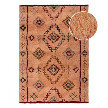 Covor în culoarea somonului țesut manual din lână 160x230 cm Moroccan Sahara – Flair Rugs