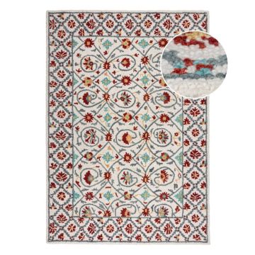 Covor roșu/albastru țesut manual din lână 120x170 cm Iris Traditional – Flair Rugs