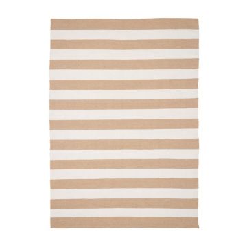 Covor alb/bej din fibre reciclate 140x200 cm Pina – House Nordic