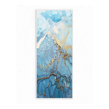 Covor tip traversă albastru lavabil 80x200 cm Blue Waves – Oyo Concept