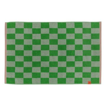 Covoraș de baie verde din bumbac organic 50x80 cm Retro – Mette Ditmer Denmark