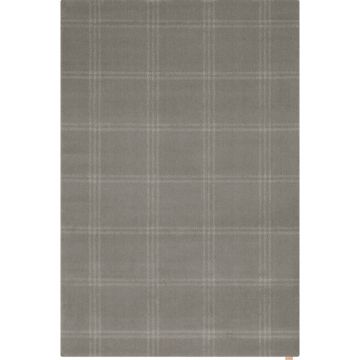 Covor gri deschis din lână 133x190 cm Calisia M Grid Prime – Agnella