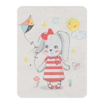 Covor pentru copii alb 80x140 cm Happy Bunny – Oyo Concept