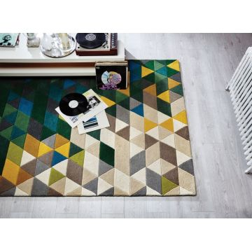 Covor Prism Verde/Multicolor 80X150 cm, Flair Rugs