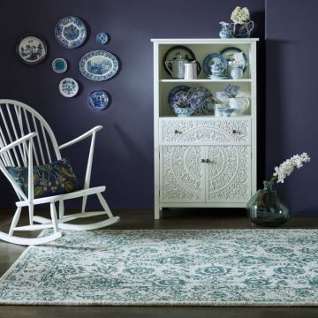 Covor Yasmin Ivory/Albastru 200X290 cm, Flair Rugs ieftin