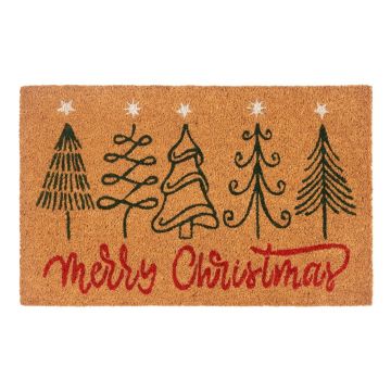 Covoraș de intrare din fibre de nucă de cocos 40x70 cm cu model de Crăciun Merry Christmas – Hanse Home