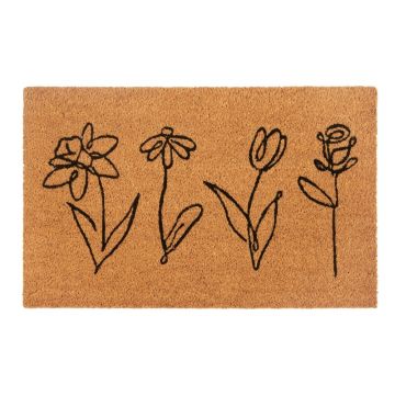 Covoraș de intrare din fibre de nucă de cocos 40x70 cm Wildflowers – Hanse Home