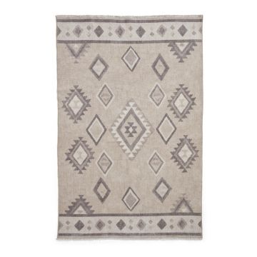 Covor bej lavabil din amestec de bumbac 122x170 cm Whisper – Think Rugs