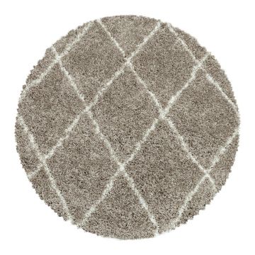 Covor maro deschis rotund ø 200 cm Alvor – Ayyildiz Carpets