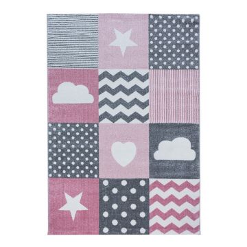 Covor pentru copii roz/gri 80x150 cm Kids – Ayyildiz Carpets