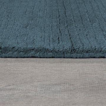 Covor Textured Wool Border Albastru 200X290 cm, Flair Rugs Covor Textured Wool Border Albastru 200X290 cm, Flair Rugs