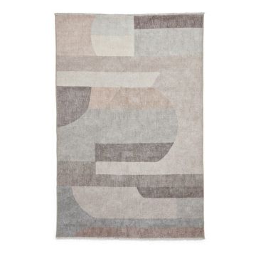 Covor tip traversă bej lavabil din amestec de bumbac 60x170 cm Whisper – Think Rugs