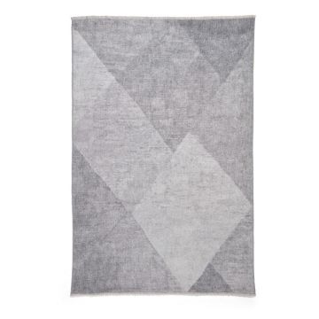 Covor tip traversă gri deschis lavabil din amestec de bumbac 60x170 cm Whisper – Think Rugs