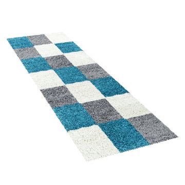 Covor tip traversă gri/turcoaz 80x250 cm Life – Ayyildiz Carpets ieftin