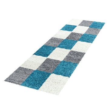 Covor tip traversă gri/turcoaz 80x250 cm Life – Ayyildiz Carpets