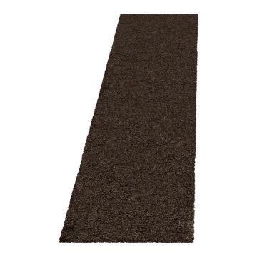 Covor tip traversă maro închis 80x250 cm Fluffy – Ayyildiz Carpets