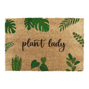 Covoraș de intrare din fibre de nucă de cocos 40x60 cm Plant Lady – Artsy Doormats