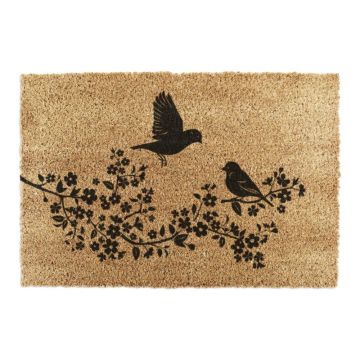 Covoraș de intrare din fibre de nucă de cocos 60x90 cm Birds On a Tree – Artsy Doormats