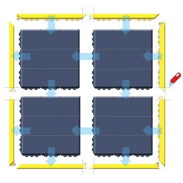 Rampe de siguranta MD Ramp System® 551 Notrax Mat Galben 6 cm x 101 cm